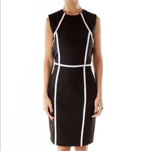 Calvin Klein black dress with white lining size 6